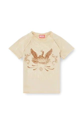t-roweena Phoenix T-shirt, yapay elmaslarla süslenmiş