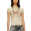 t-roweena Phoenix T-shirt, yapay elmaslarla süslenmiş