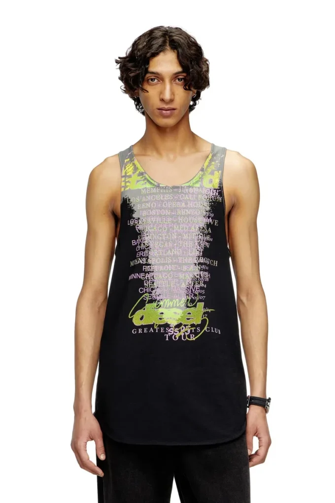 t-shan Şarkı sözleri baskılı tank top