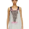 t-shan Şarkı sözleri baskılı tank top