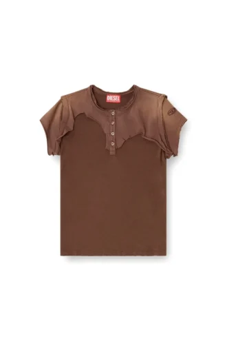 t-unrawy Soyulma efektli Henley tişört