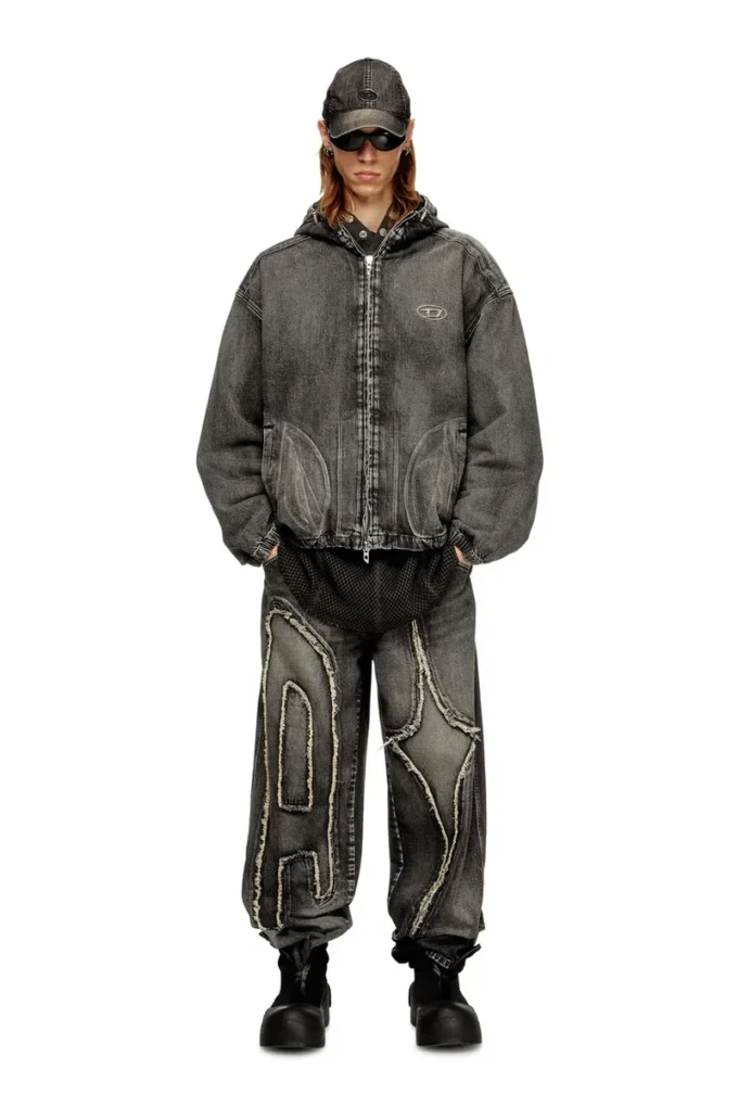 thugjack Soluk denim kapüşonlu ceket