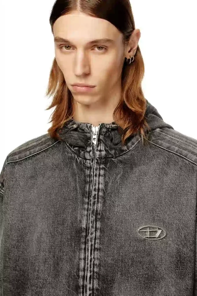 thugjack Soluk denim kapüşonlu ceket