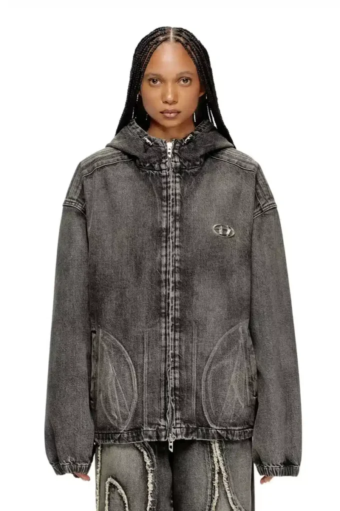 thugjack Soluk denim kapüşonlu ceket