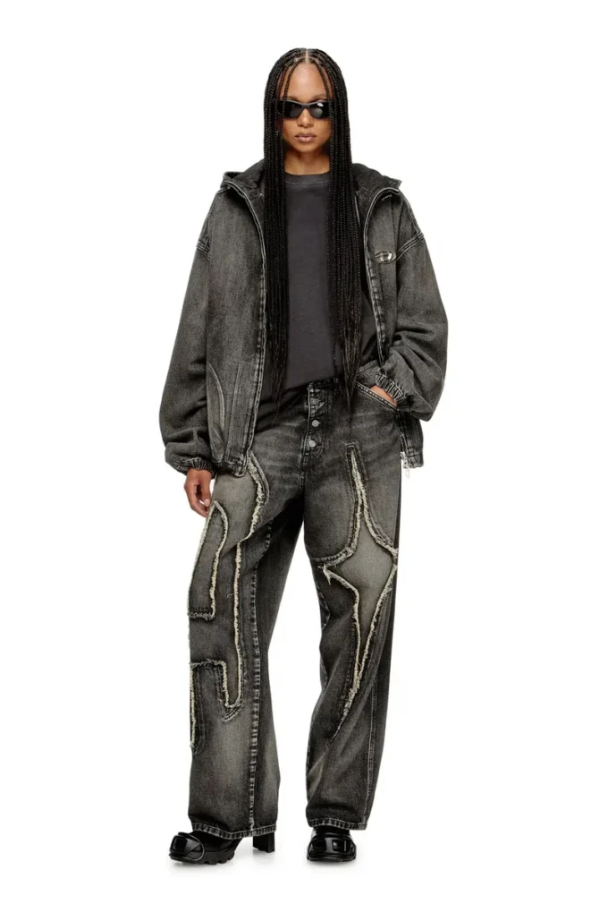 thugjack Soluk denim kapüşonlu ceket