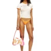 tropik_ta tanga Lotus desenli metalik bikini tanga