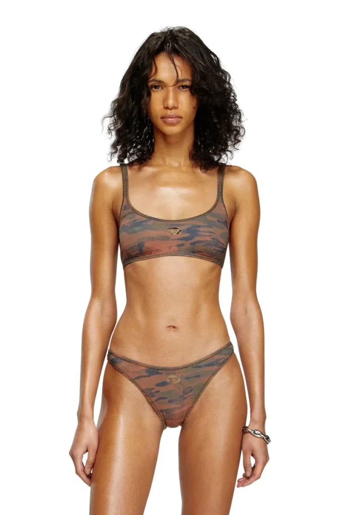 ut-bra-top-utlt Kesik logolu kamuflaj bikini üstü ut-bra-top-utlt Kesik logolu kamuflaj bikini üstü