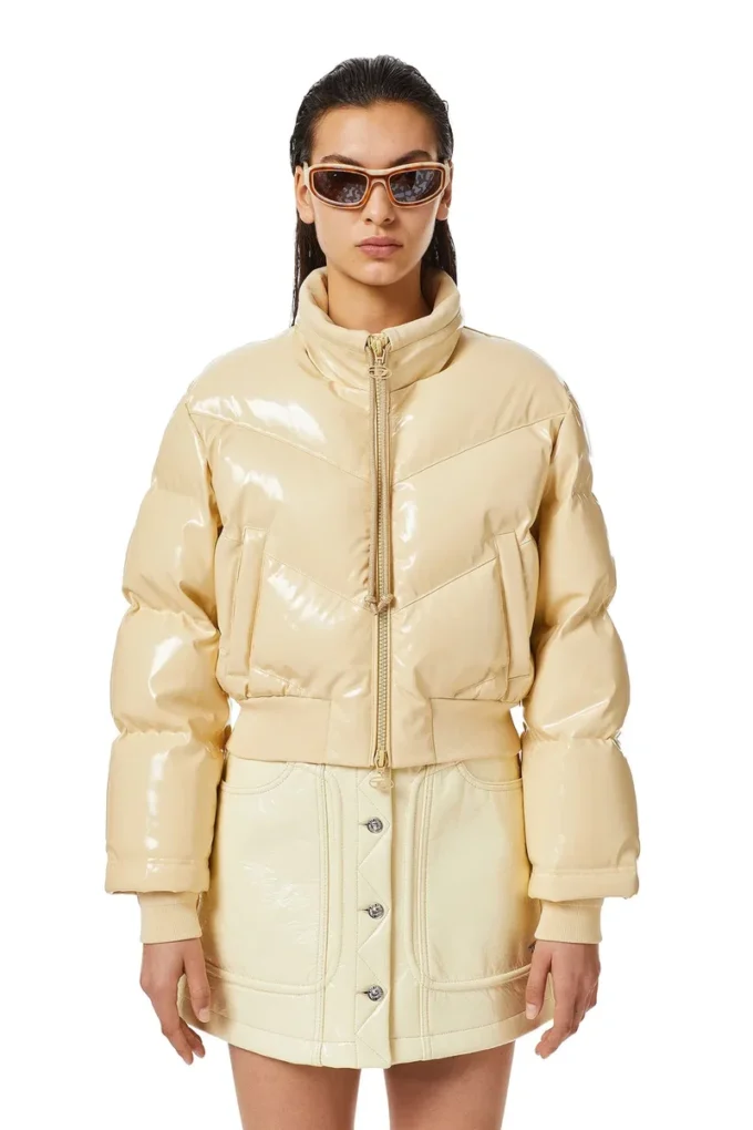 w-crema Kapitone vinil kuş tüyü bomber ceket w-crema Kapitone vinil kuş tüyü bomber ceket