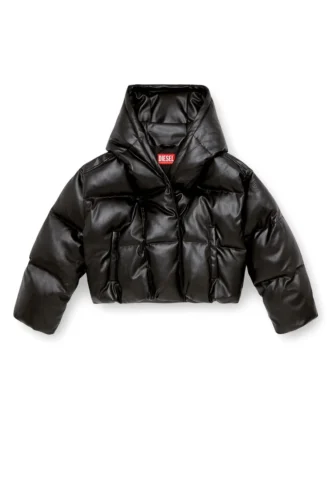 w-illey Kapüşonlu, kaplamalı kumaştan puffer ceket