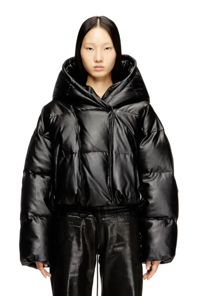 w-illey Kapüşonlu, kaplamalı kumaştan puffer ceket w-illey Kapüşonlu, kaplamalı kumaştan puffer ceket