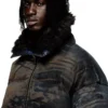 w-johns Kir efekti kamuflaj denim puffer ceket w-johns Kir efekti kamuflaj denim puffer ceket