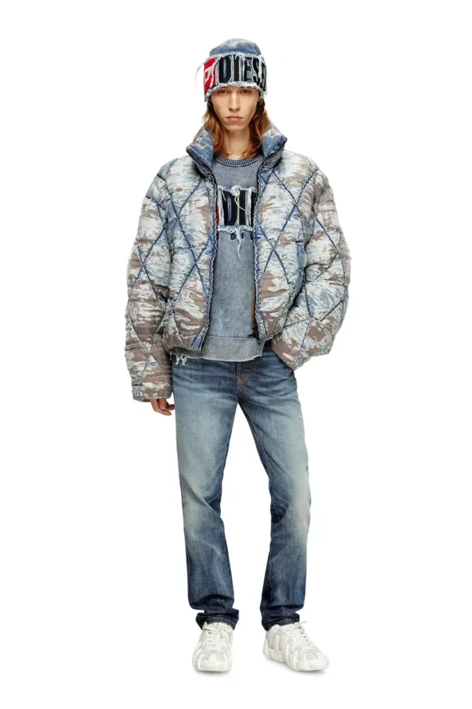 w-kons Argyle kapitone devoré denim dolgulu ceket w-kons Argyle kapitone devoré denim dolgulu ceket