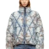 w-kons Argyle kapitone devoré denim dolgulu ceket w-kons Argyle kapitone devoré denim dolgulu ceket