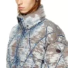 w-kons Argyle kapitone devoré denim dolgulu ceket w-kons Argyle kapitone devoré denim dolgulu ceket
