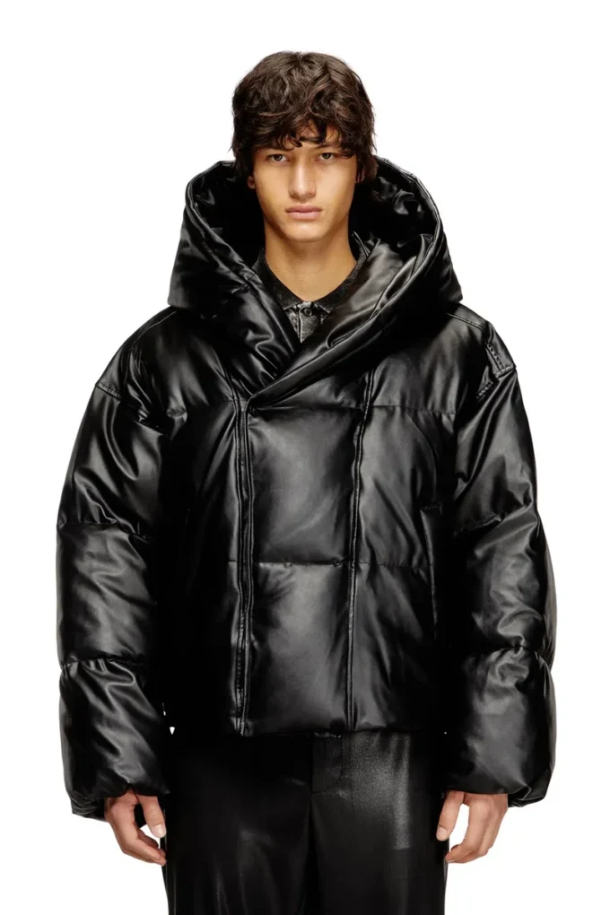 w-myley Kapüşonlu, kaplamalı kumaştan puffer ceket w-myley Kapüşonlu, kaplamalı kumaştan puffer ceket