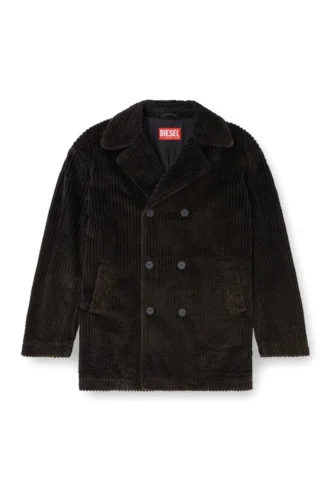 w-otis İşlenmiş kadife pea coat