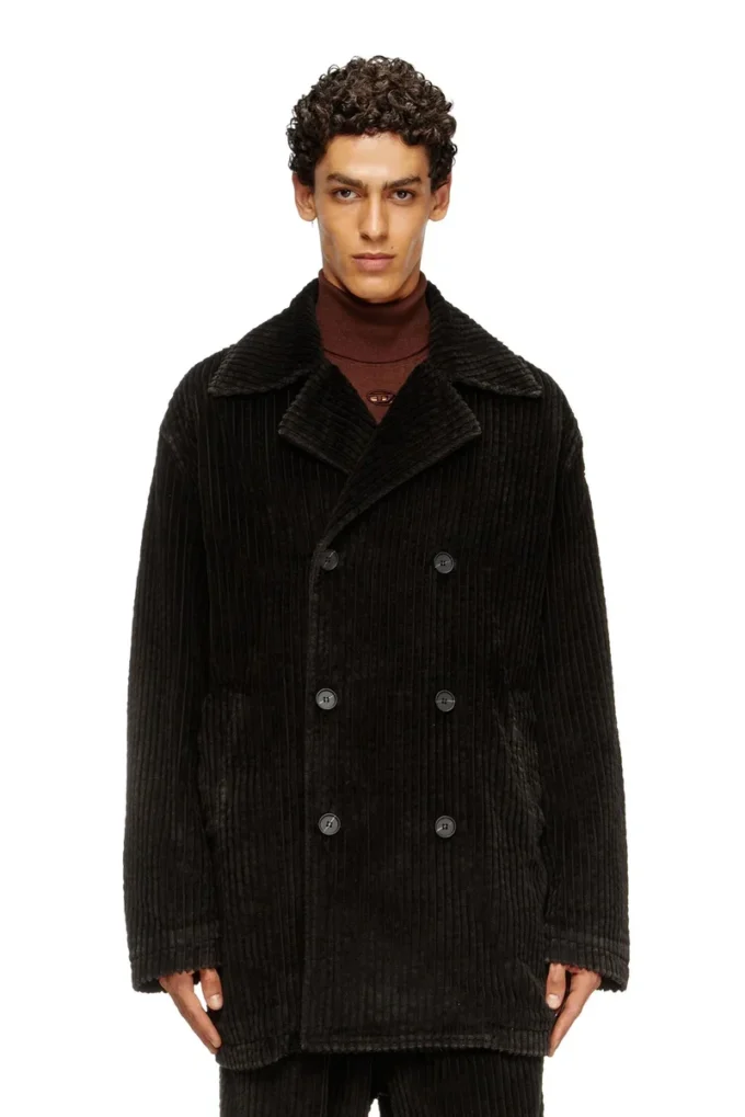 w-otis İşlenmiş kadife pea coat w-otis İşlenmiş kadife pea coat