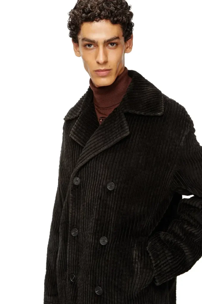 w-otis İşlenmiş kadife pea coat w-otis İşlenmiş kadife pea coat