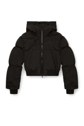 w-peyt-short-new-p1 Buruşuk naylon kapüşonlu kuş tüyü ceket