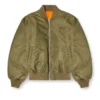 w-type-d1 Oval D nakışlı yastıklı bomber ceket w-type-d1 Oval D nakışlı yastıklı bomber ceket