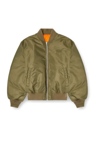 w-type-d1 Oval D nakışlı yastıklı bomber ceket