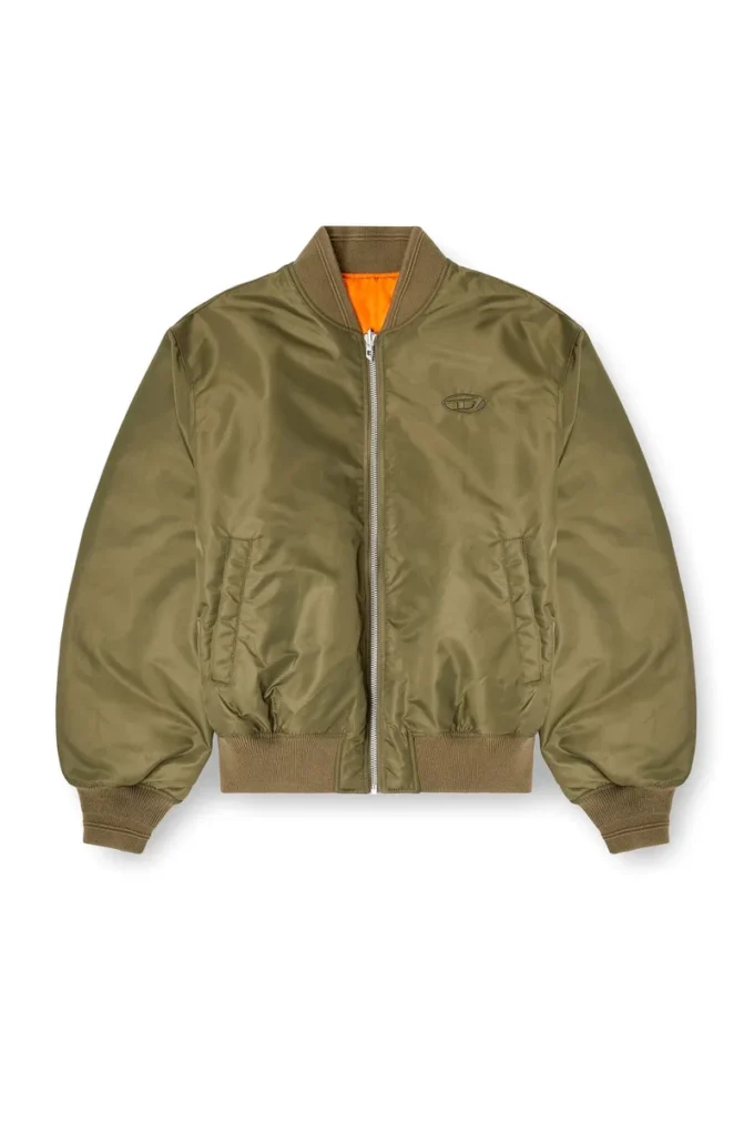 w-type-d1 Oval D nakışlı yastıklı bomber ceket w-type-d1 Oval D nakışlı yastıklı bomber ceket