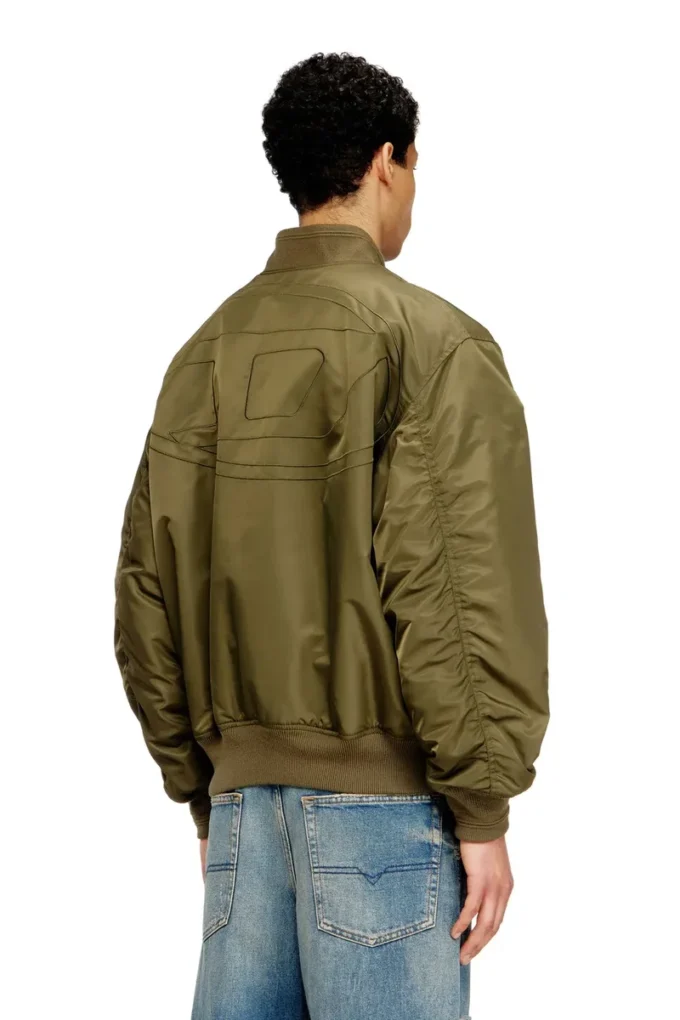 w-type-d1 Oval D nakışlı yastıklı bomber ceket w-type-d1 Oval D nakışlı yastıklı bomber ceket
