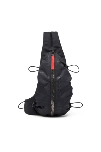 zip-d crossbody x Zip-D-Sling çanta, ekose jakarlı dış yüzey