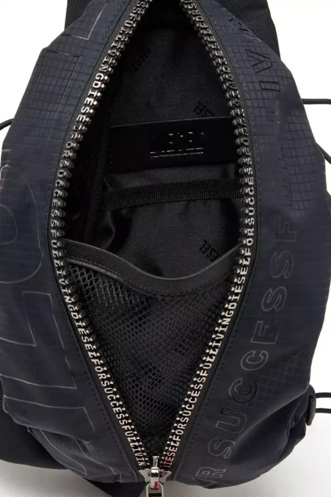 zip-d crossbody x Zip-D-Sling çanta, ekose jakarlı dış yüzey