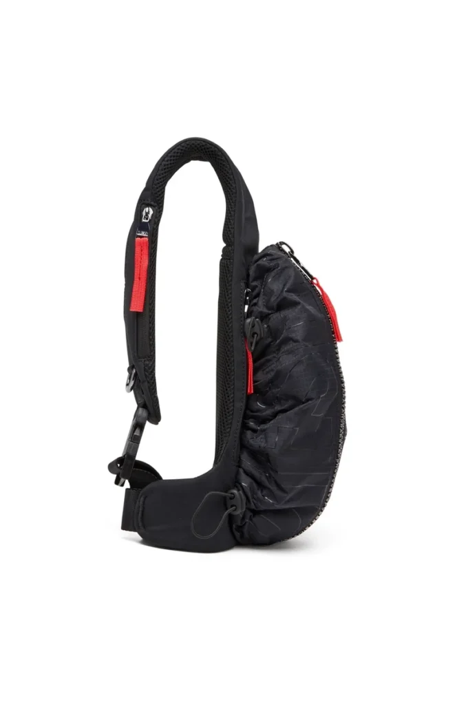 zip-d crossbody x Zip-D-Sling çanta, ekose jakarlı dış yüzey