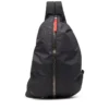 zip-d sling bag x Zip-D-Sling sırt çantası, kareli jakarlı dış yüzey