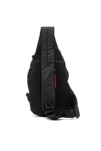 zip-d sling bag x Zip-D-Sling sırt çantası, kareli jakarlı dış yüzey