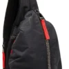 zip-d sling bag x Zip-D-Sling sırt çantası, kareli jakarlı dış yüzey